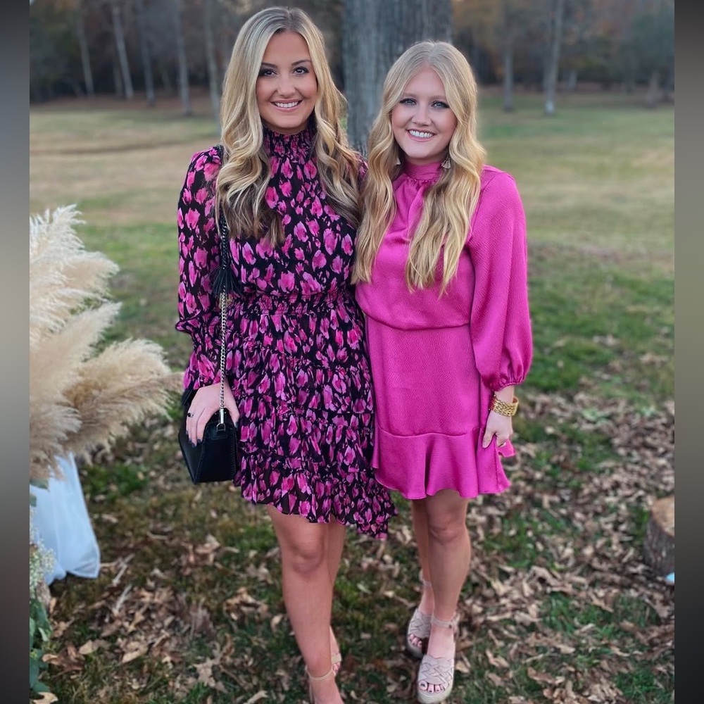 MISA Los Angeles x Revolve Savanna Dress in Isadora Leopard & Pink size Medium